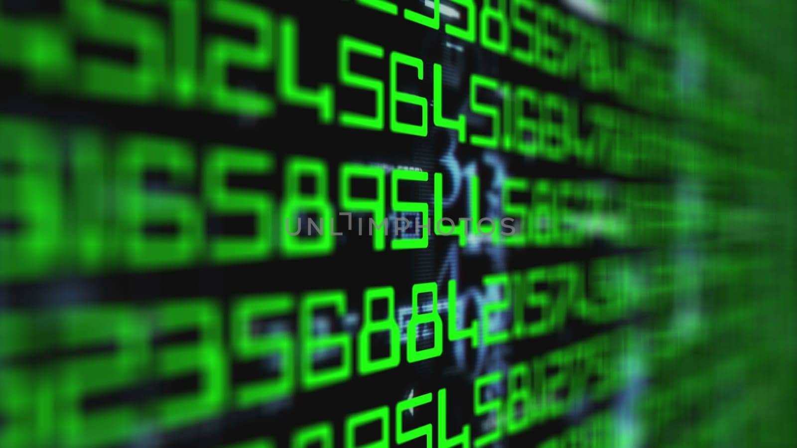 Data code on computer screen