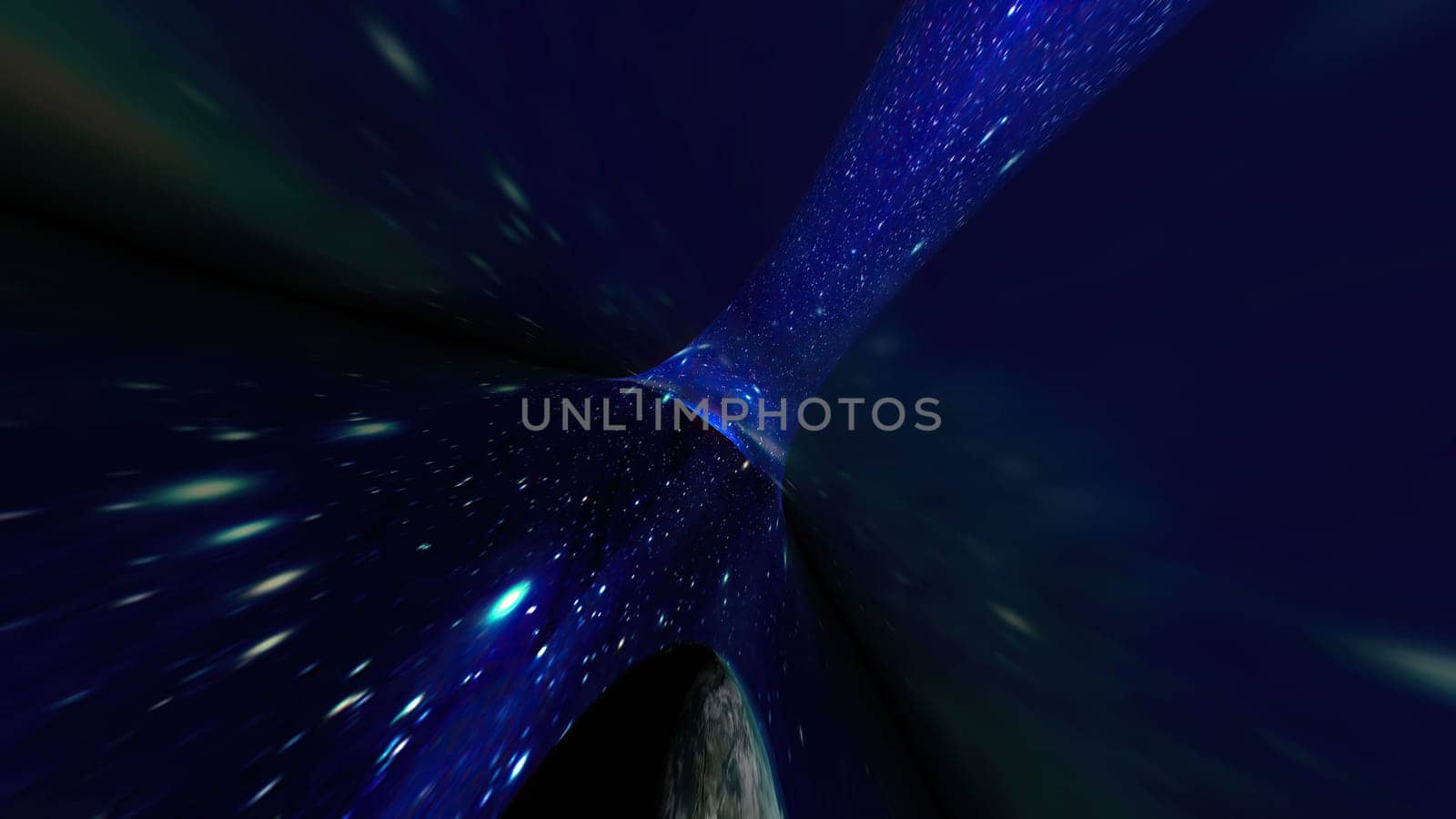 Travel Through The Wormhole Warp Tunnel Through Space