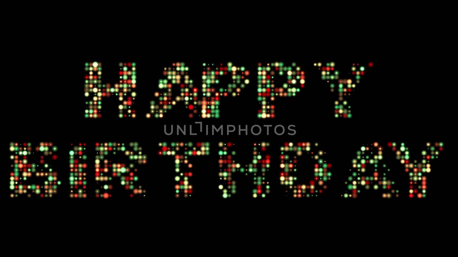 Happy birthday colorful led sign