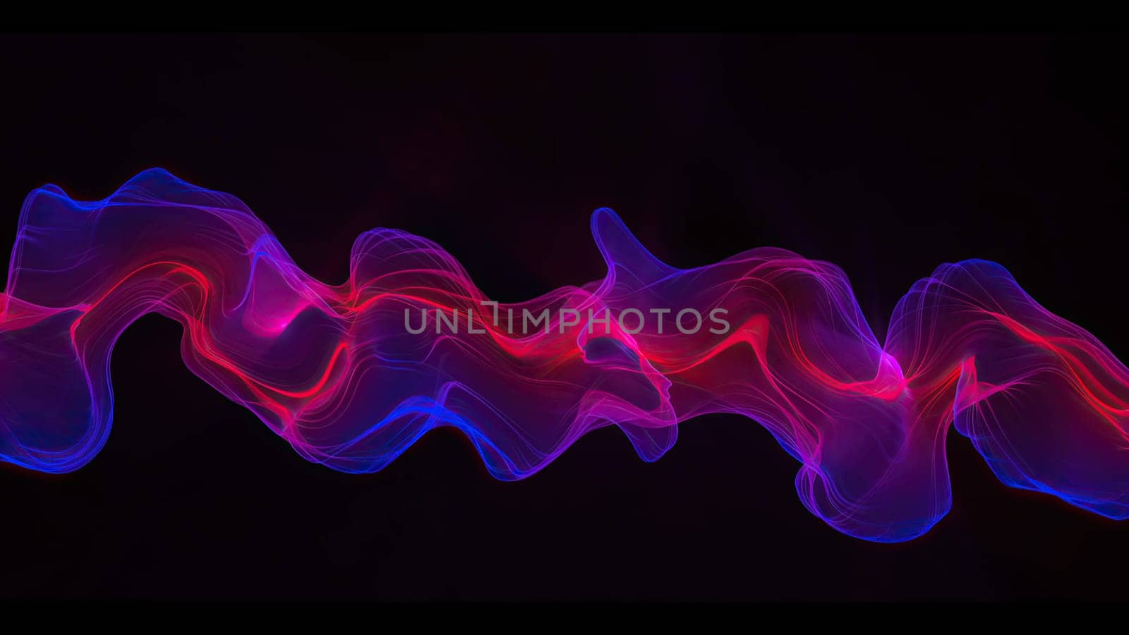 Abstract Digital Wave And Smoke Flow Background