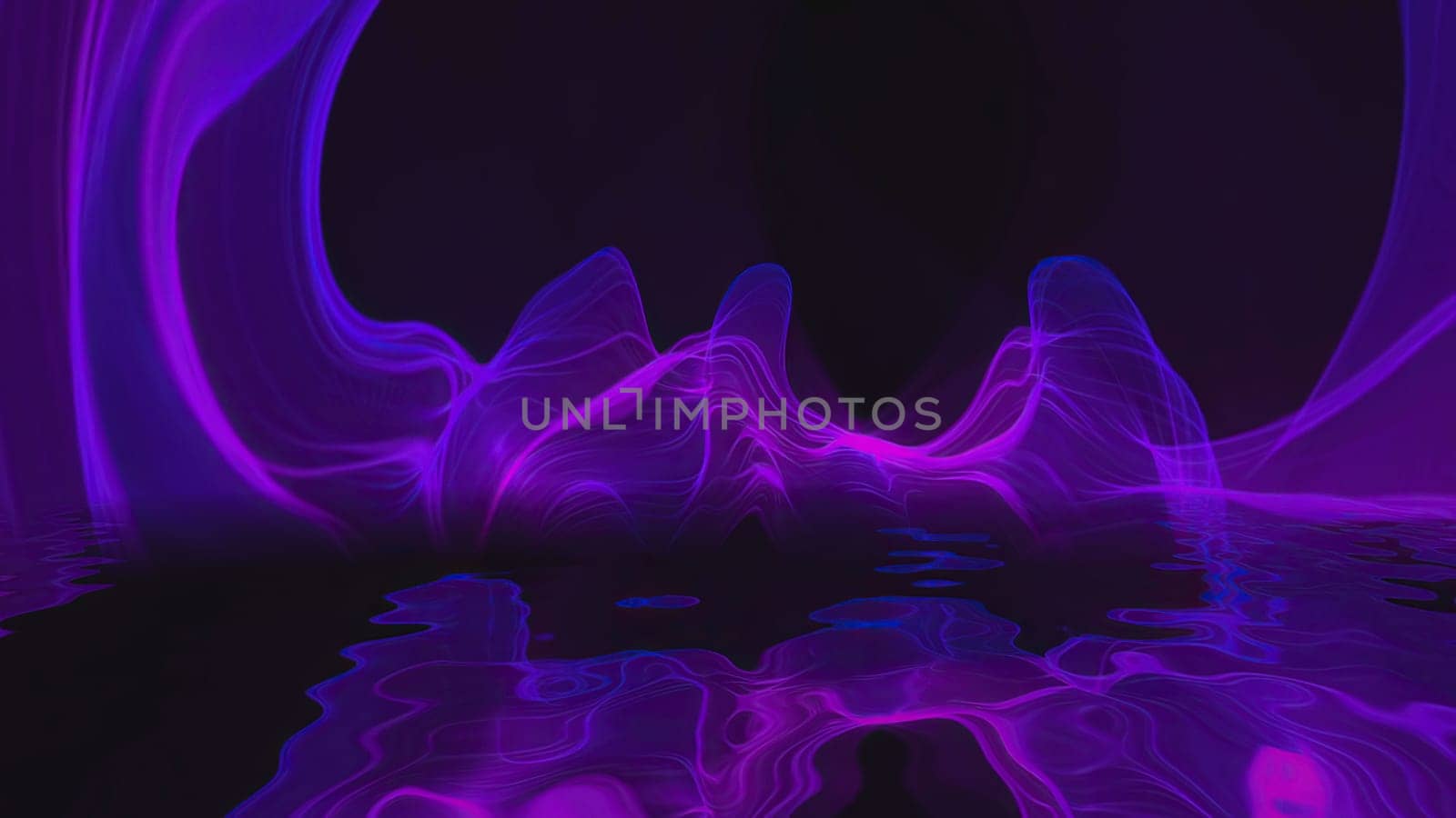 Abstract Digital Wave And Smoke Flow