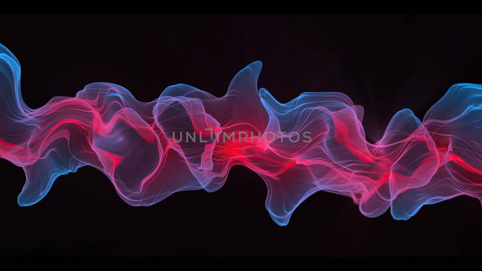 Abstract Digital Wave And Smoke Flow Background