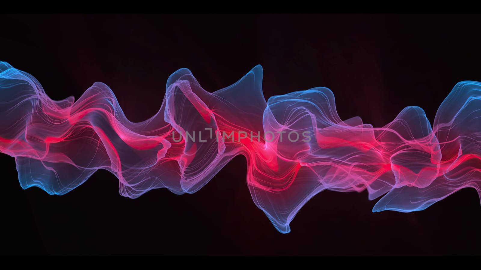 Abstract Digital Wave And Smoke Flow Background