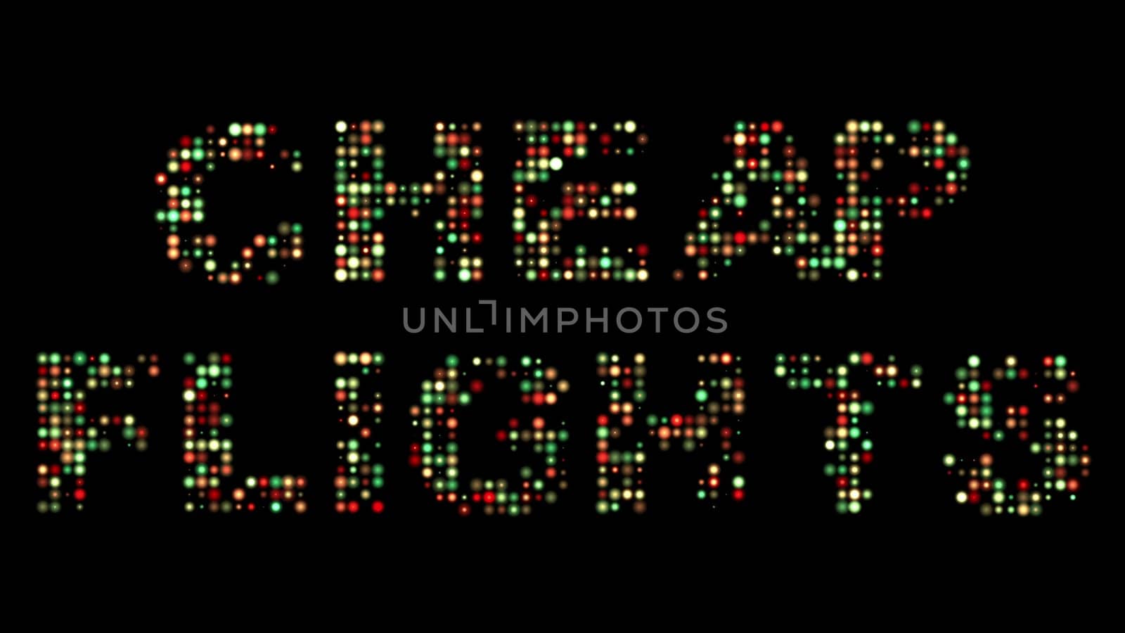 Cheap flights colorful led sign