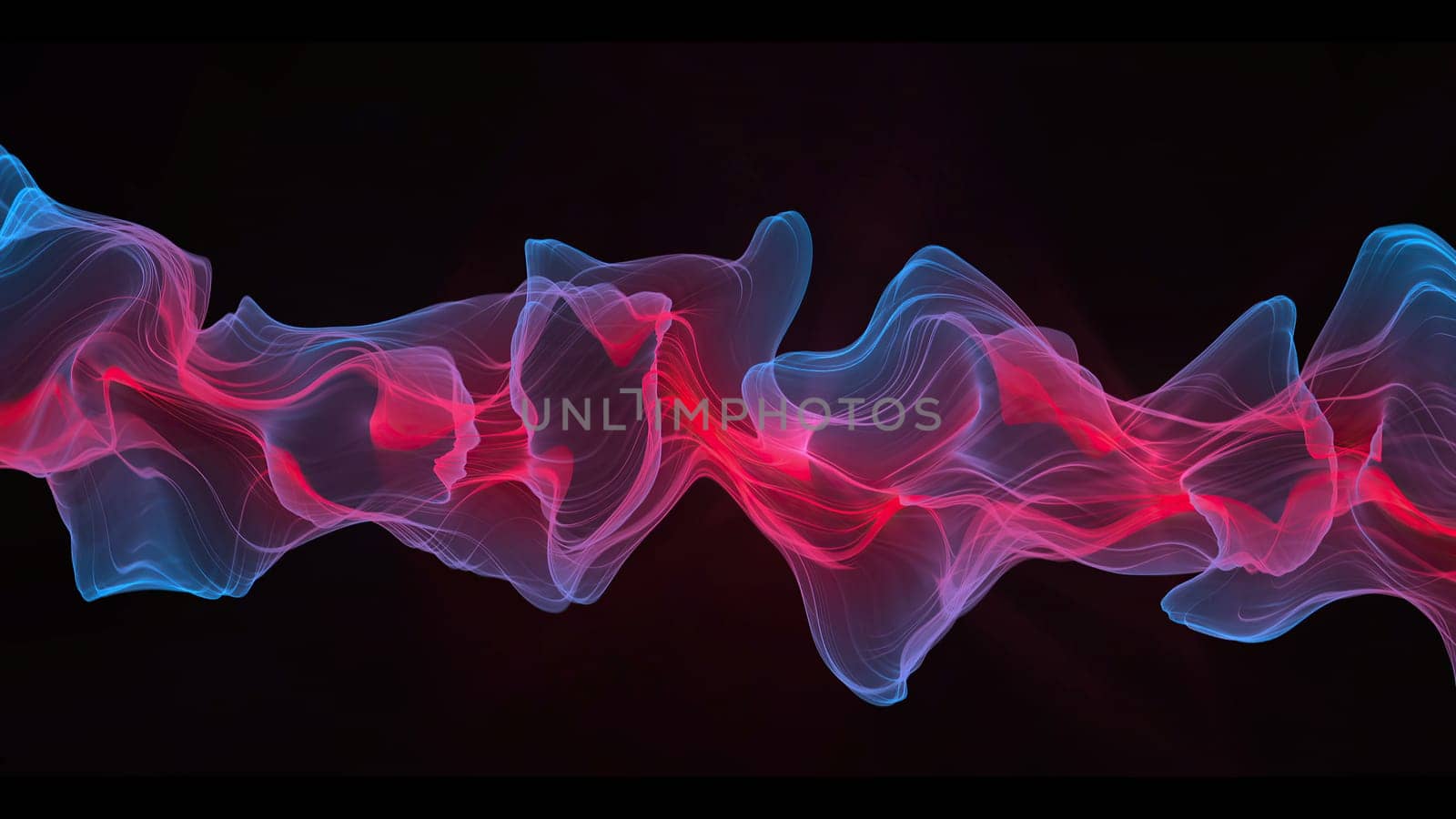Abstract Digital Wave And Smoke Flow Background