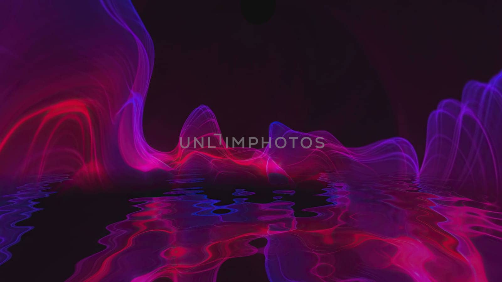 Abstract Digital Wave And Smoke Flow