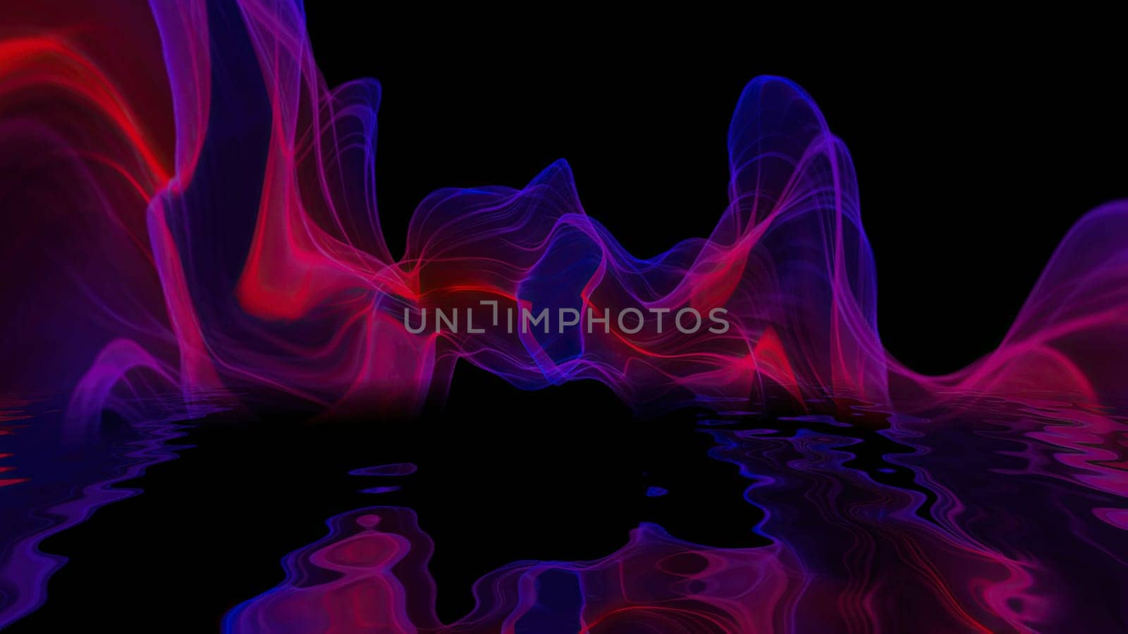 Abstract Digital Wave And Smoke Flow