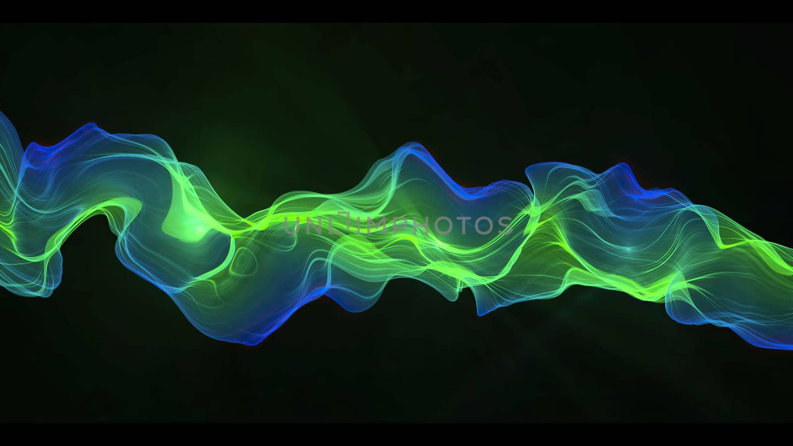 Abstract Digital Wave And Smoke Flow Background