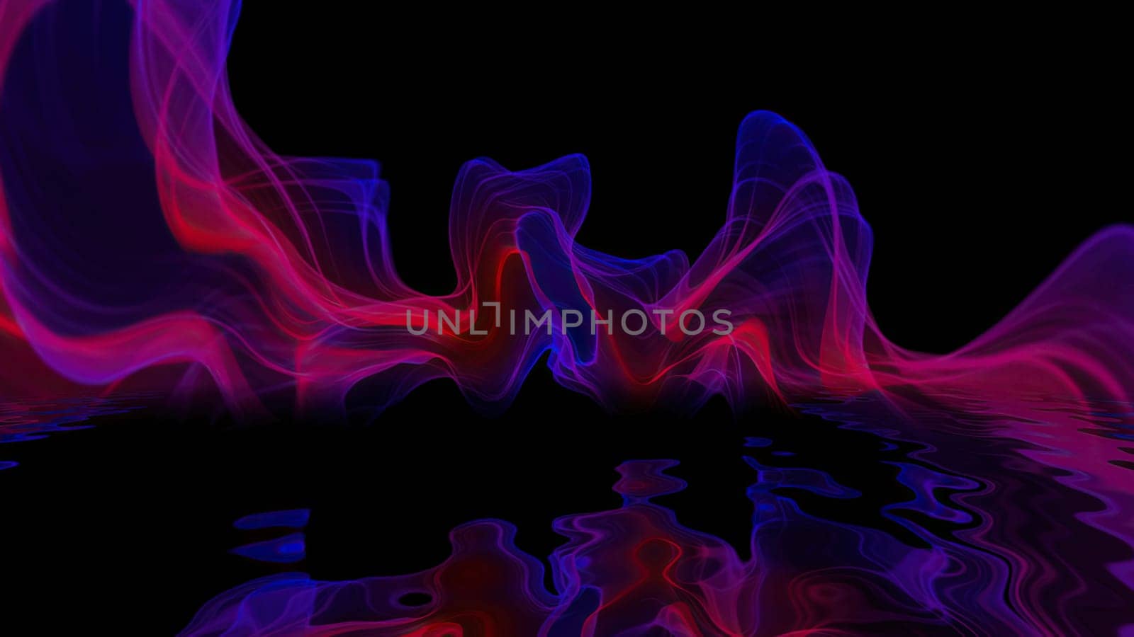 Abstract Digital Wave And Smoke Flow