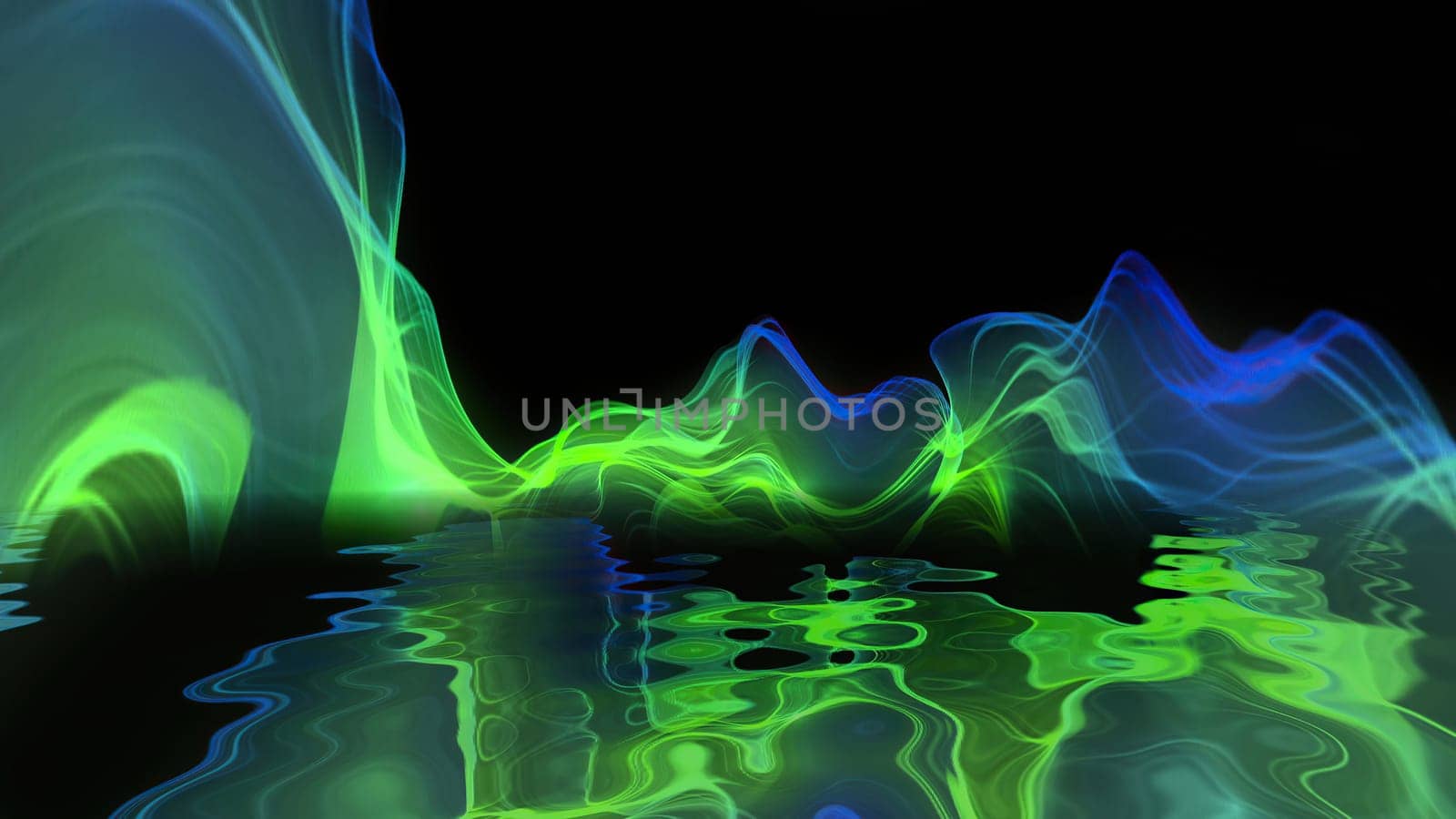 Abstract Digital Wave And Smoke Flow