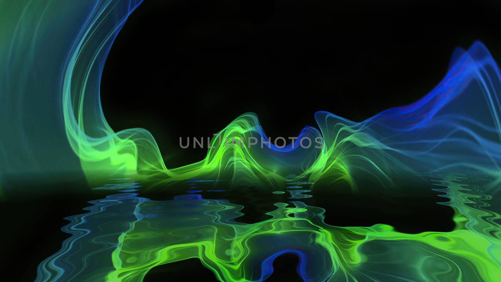 Abstract Digital Wave And Smoke Flow