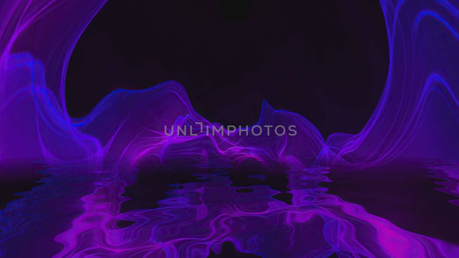 Abstract Digital Wave And Smoke Flow