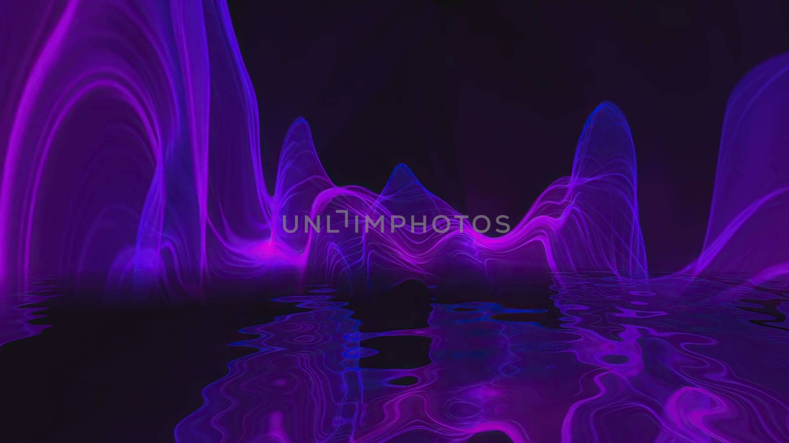 Abstract Digital Wave And Smoke Flow