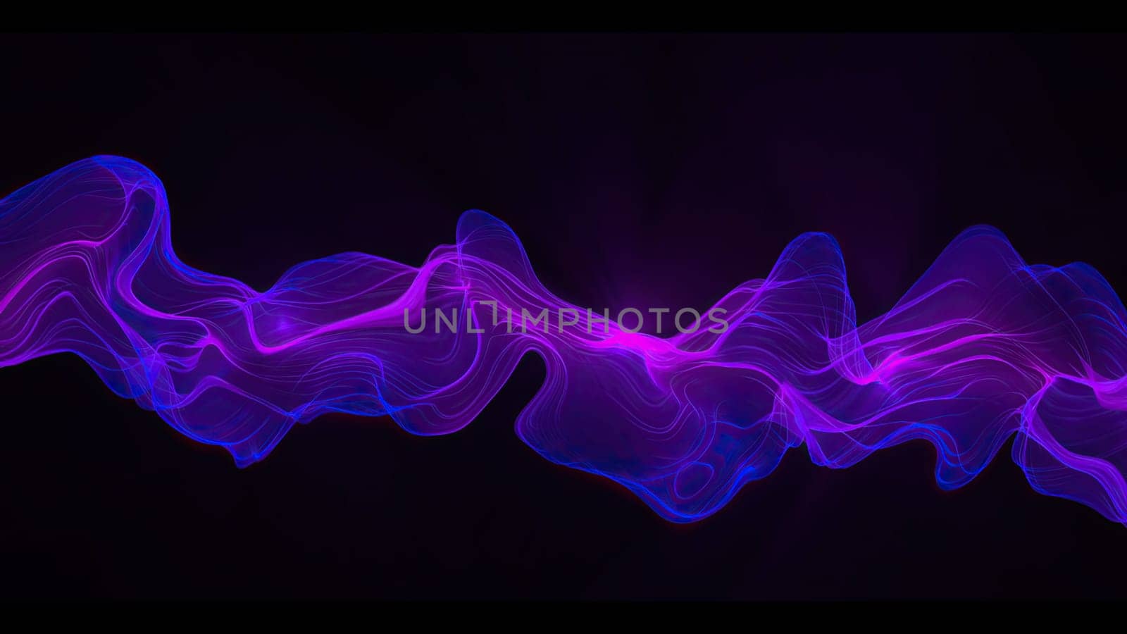Abstract Digital Wave And Smoke Flow Background