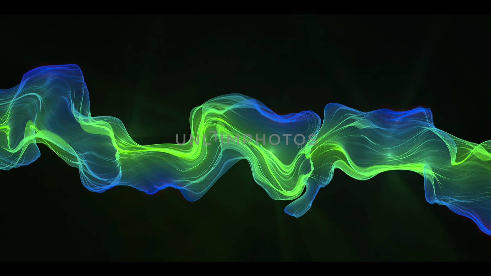 Abstract Digital Wave And Smoke Flow Background