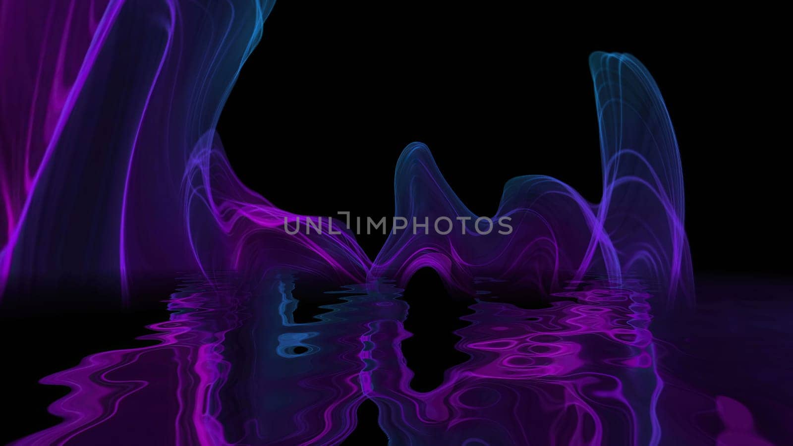 Abstract Digital Wave And Smoke Flow
