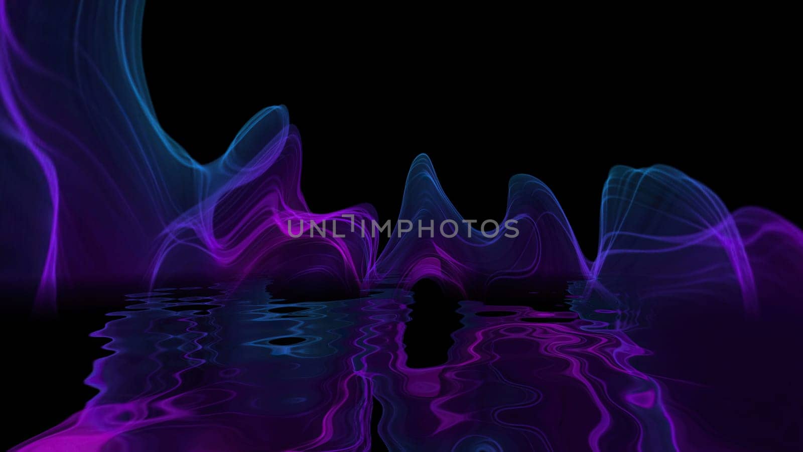 Abstract Digital Wave And Smoke Flow