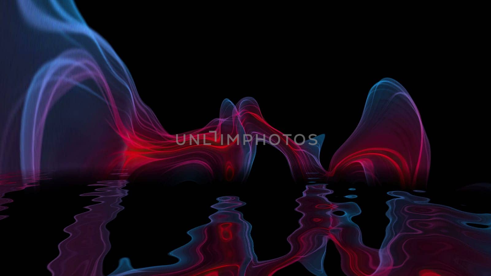 Abstract Digital Wave And Smoke Flow