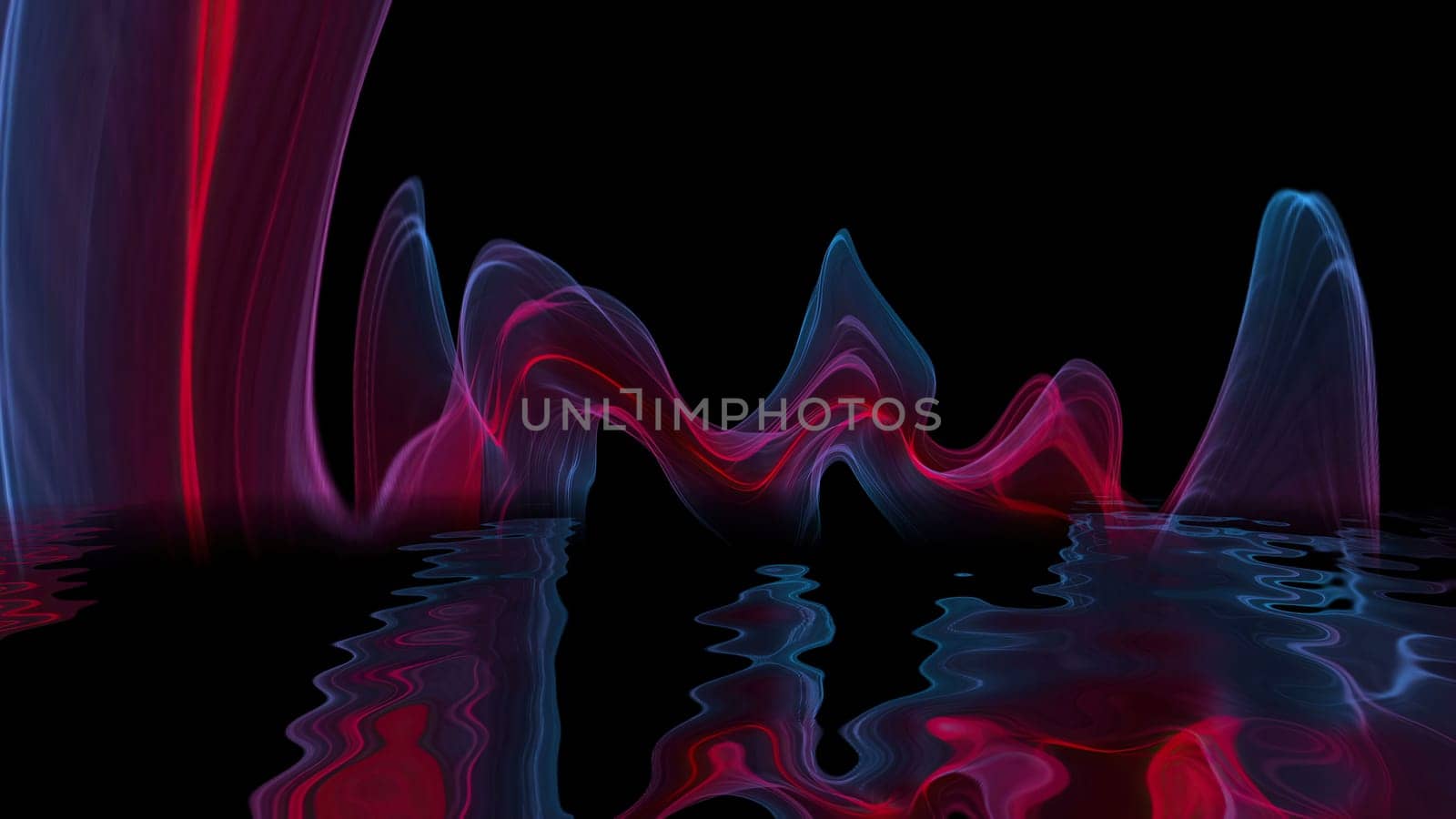Abstract Digital Wave And Smoke Flow