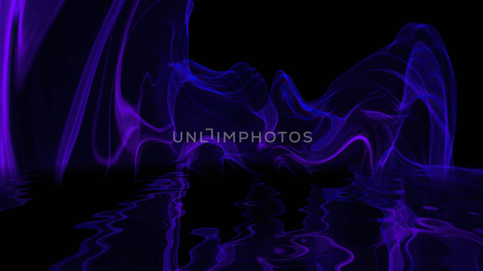 Abstract Digital Wave And Smoke Flow