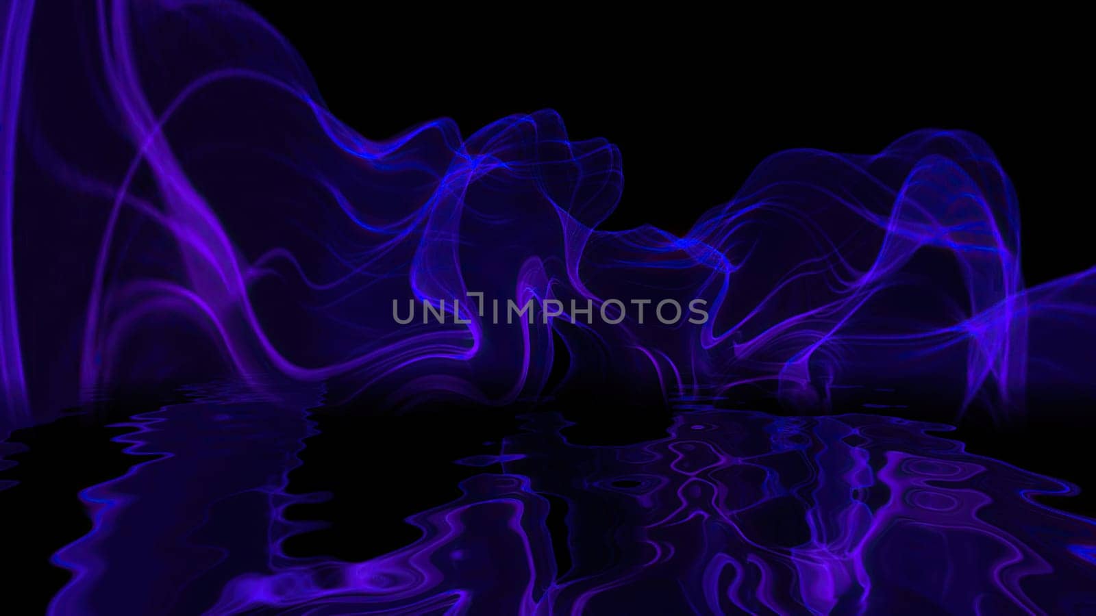Abstract Digital Wave And Smoke Flow
