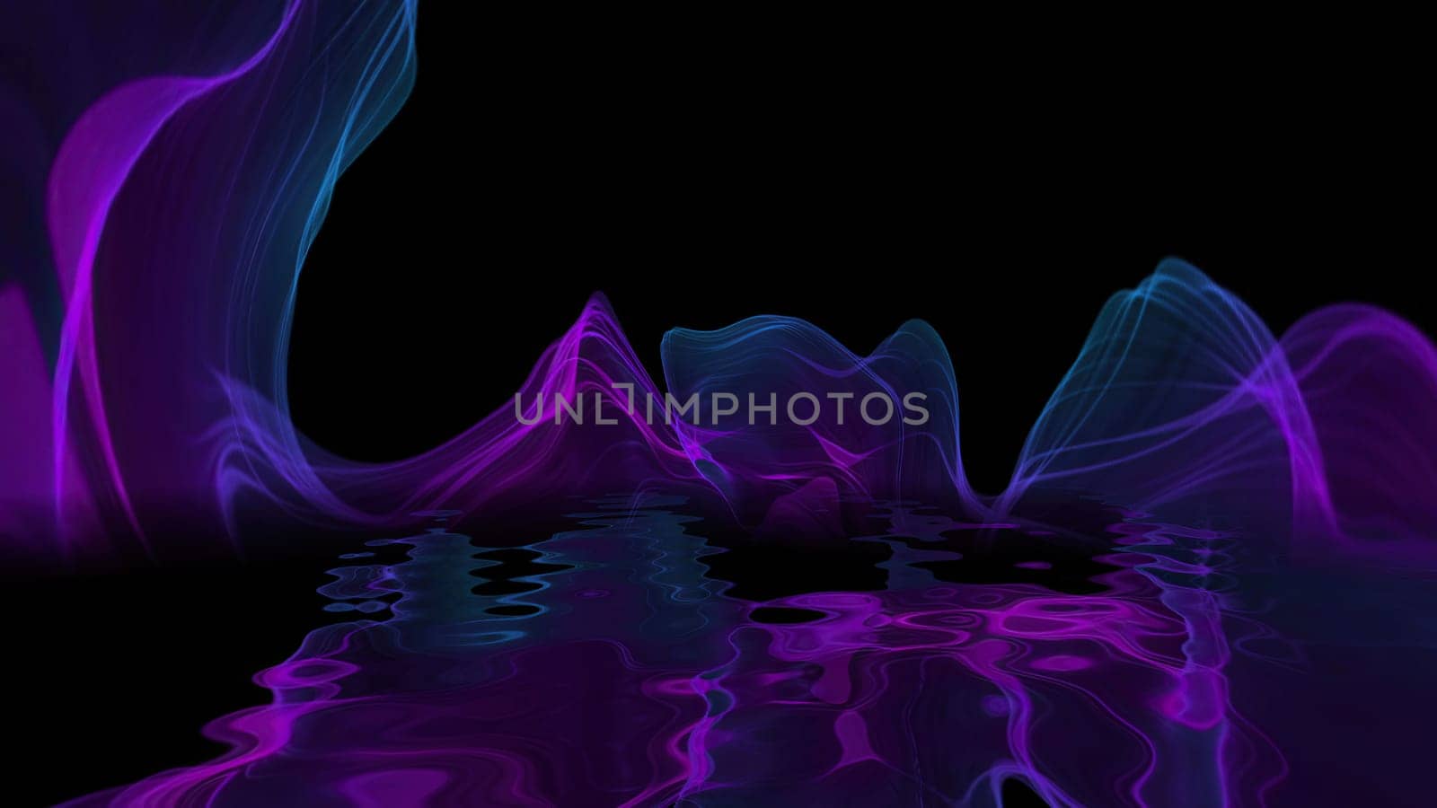 Abstract Digital Wave And Smoke Flow