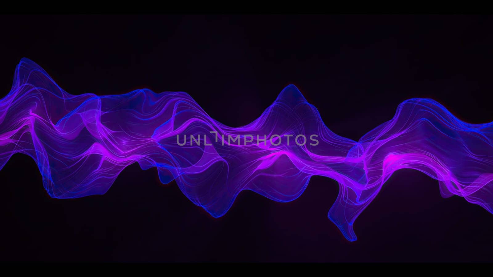 Abstract Digital Wave And Smoke Flow Background