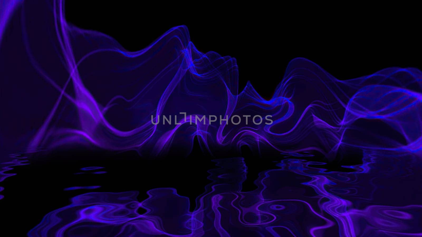 Abstract Digital Wave And Smoke Flow