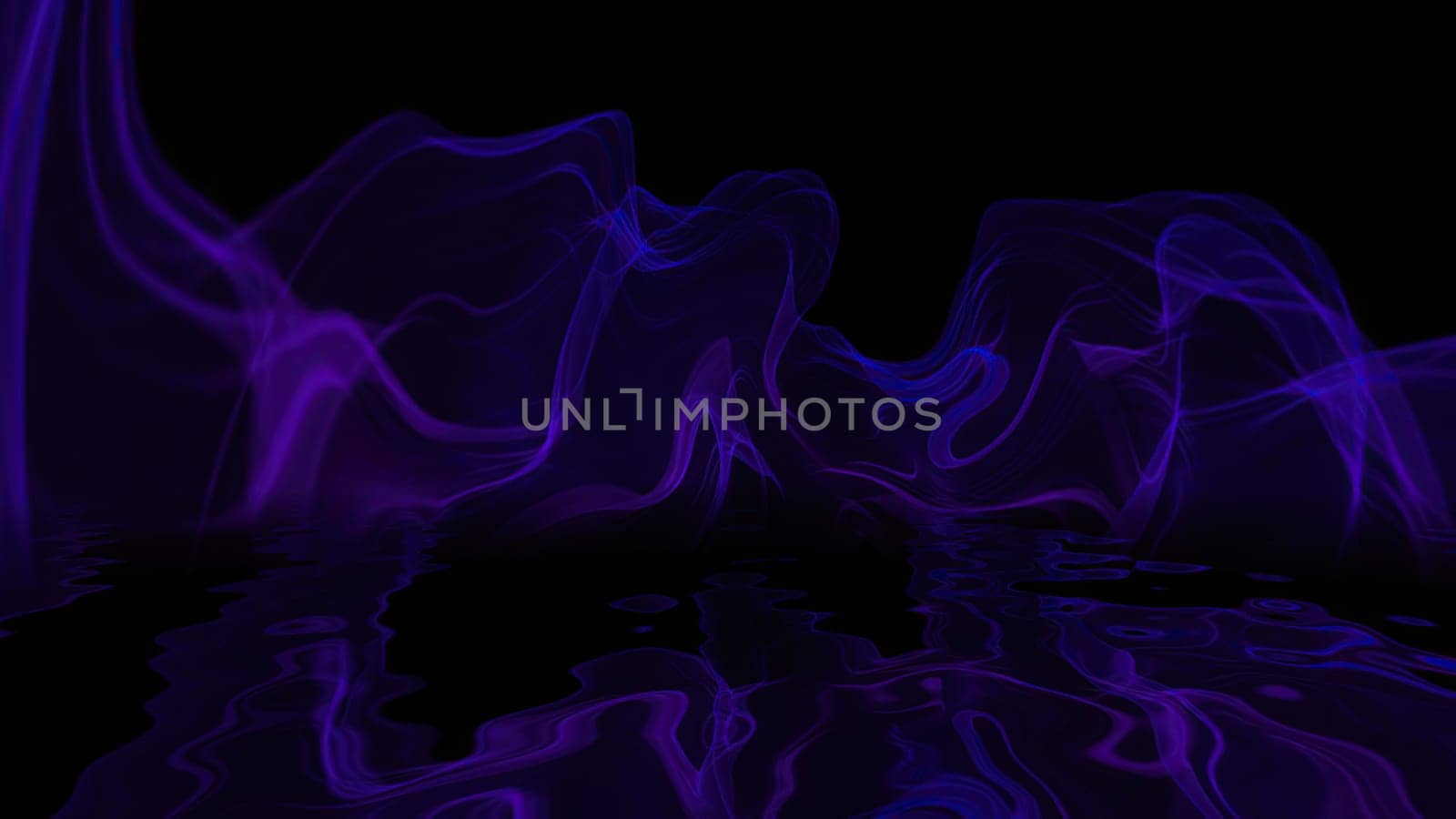 Abstract Digital Wave And Smoke Flow