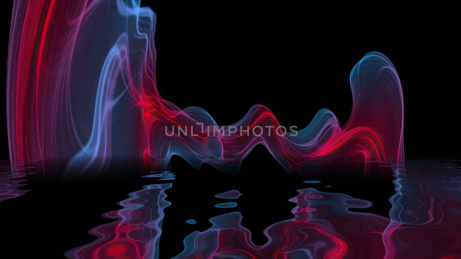 Abstract Digital Wave And Smoke Flow