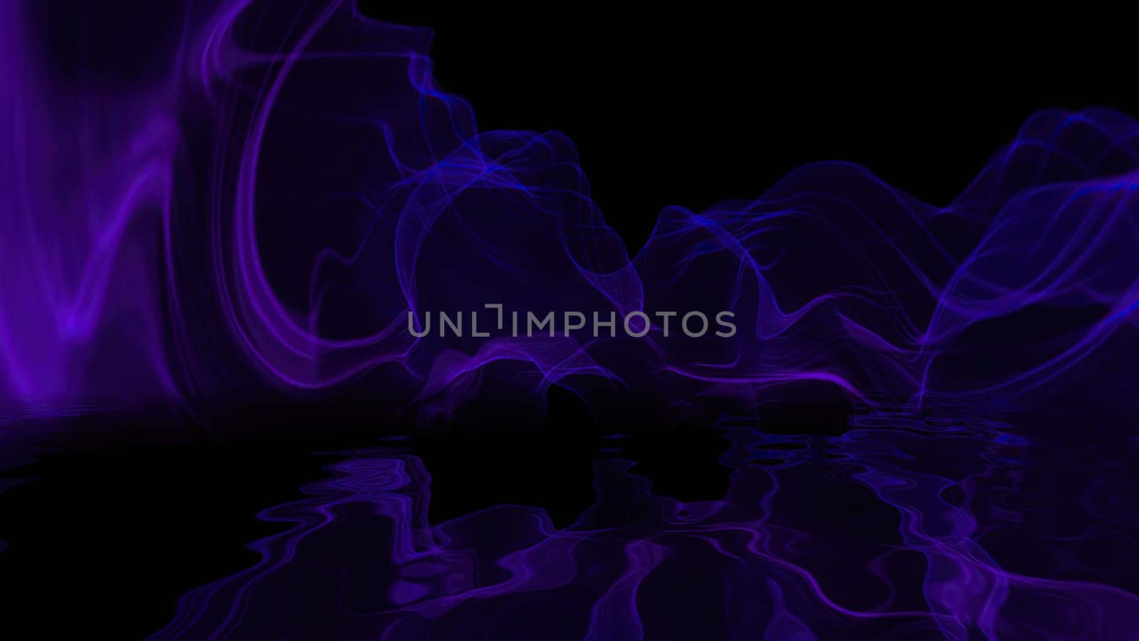 Abstract Digital Wave And Smoke Flow