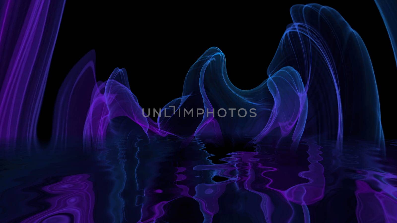 Abstract Digital Wave And Smoke Flow