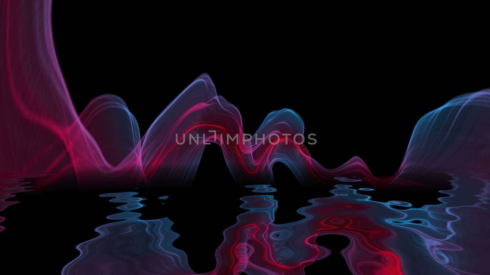 Abstract Digital Wave And Smoke Flow