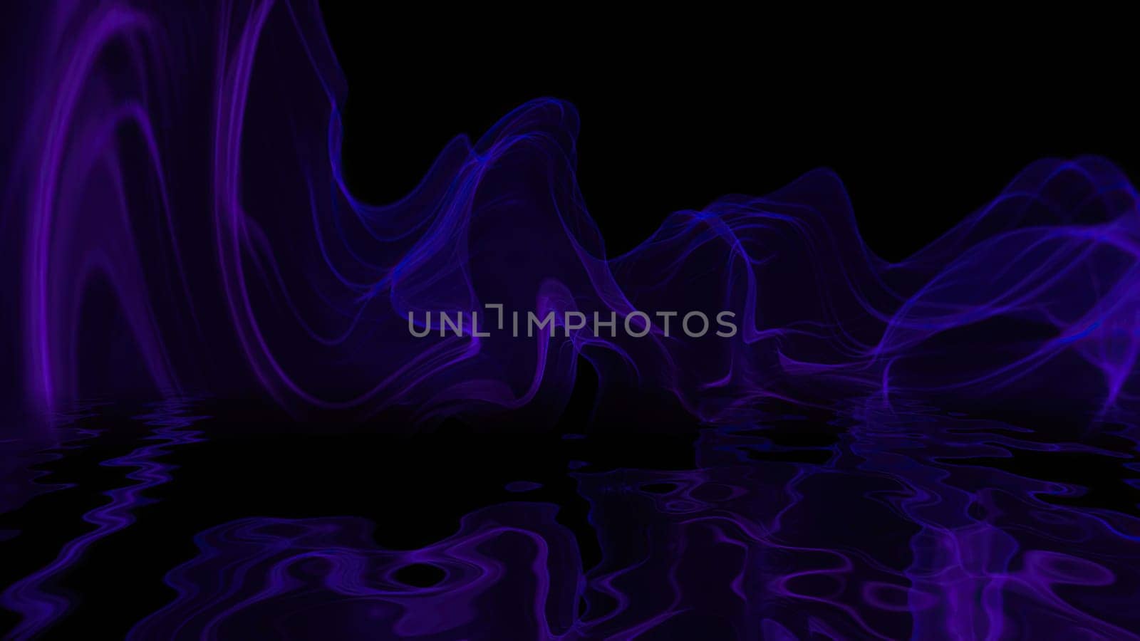 Abstract Digital Wave And Smoke Flow