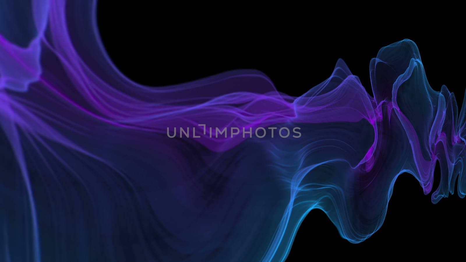 Abstract Digital Wave And Smoke Flow