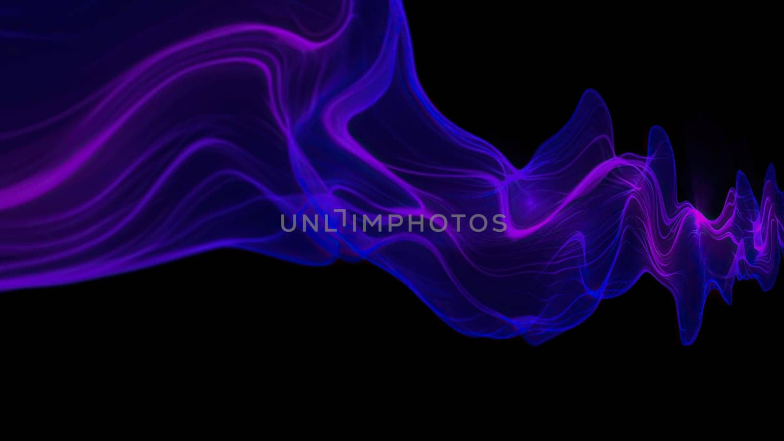 Abstract Digital Wave And Smoke Flow