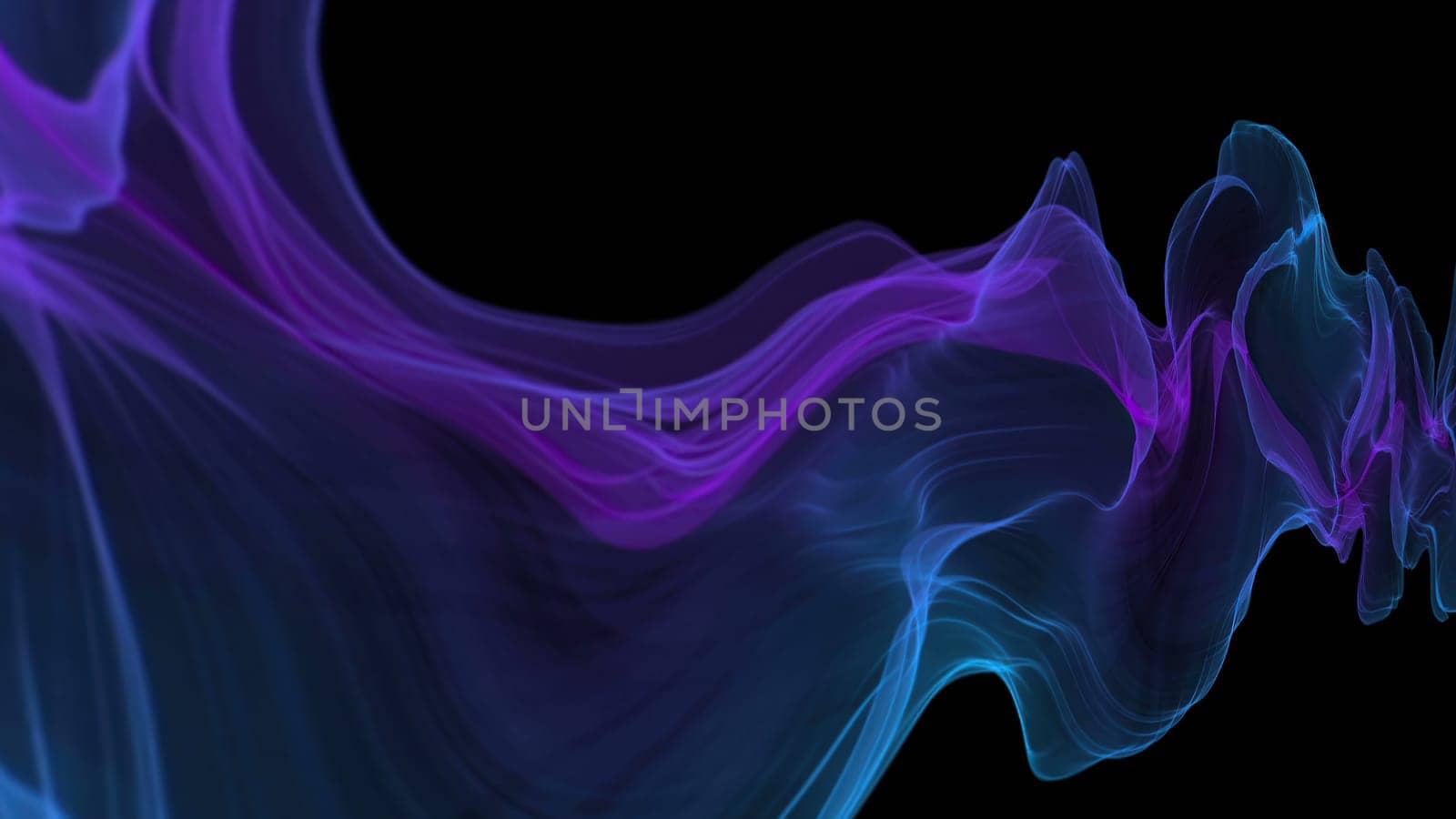 Abstract Digital Wave And Smoke Flow