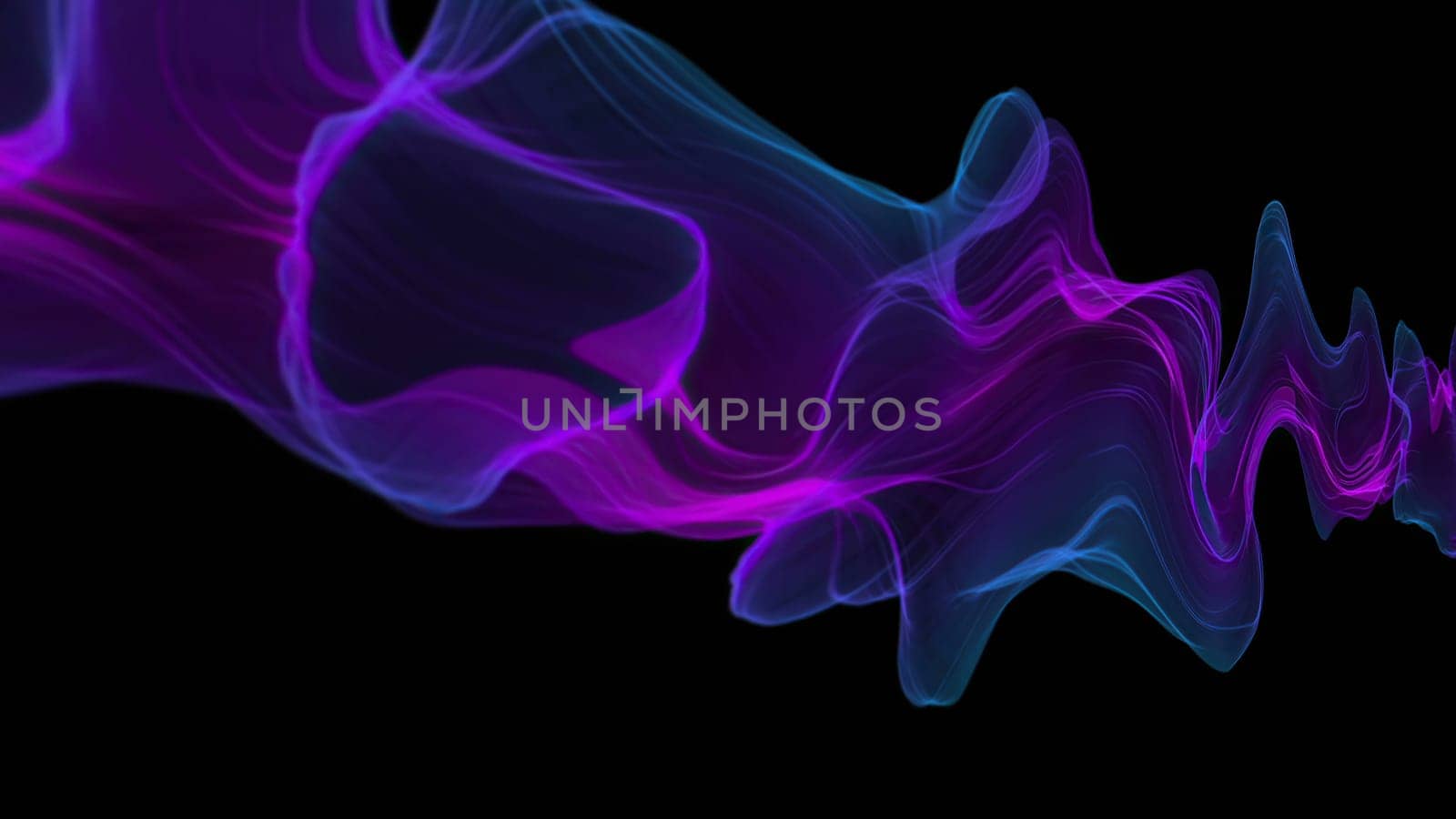 Abstract Digital Wave And Smoke Flow