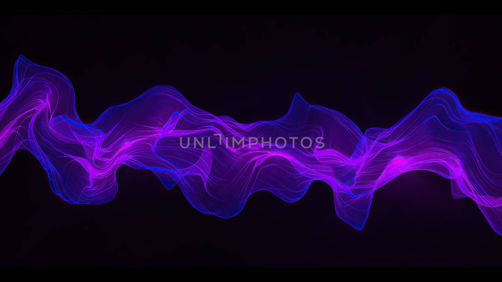 Abstract Digital Wave And Smoke Flow Background