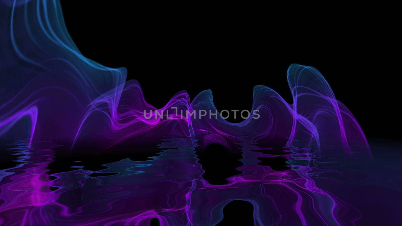 Abstract Digital Wave And Smoke Flow