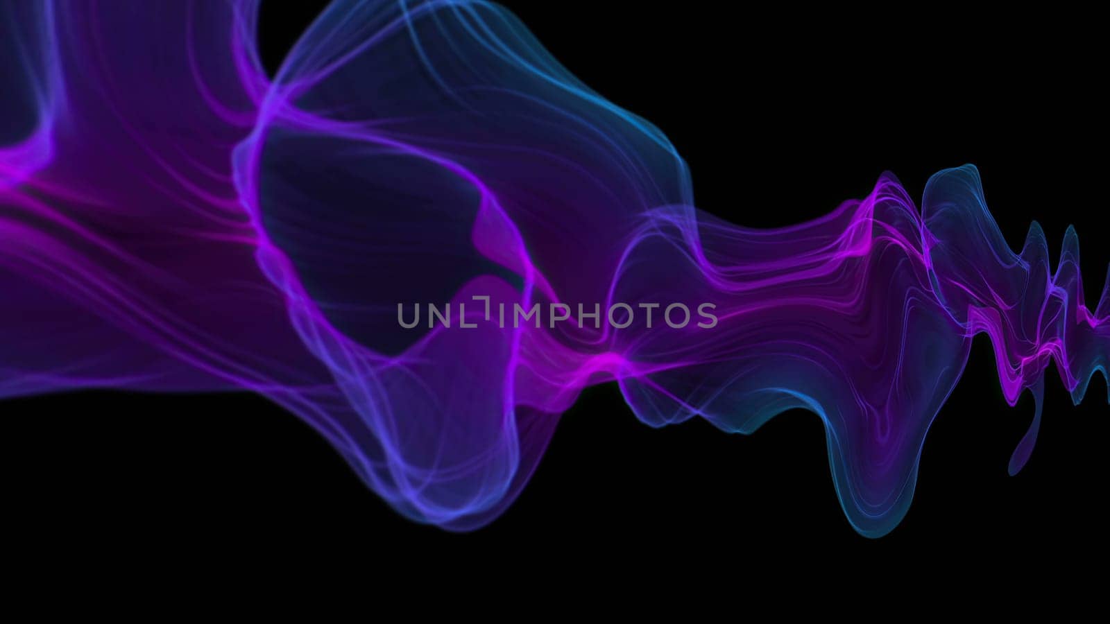 Abstract Digital Wave And Smoke Flow
