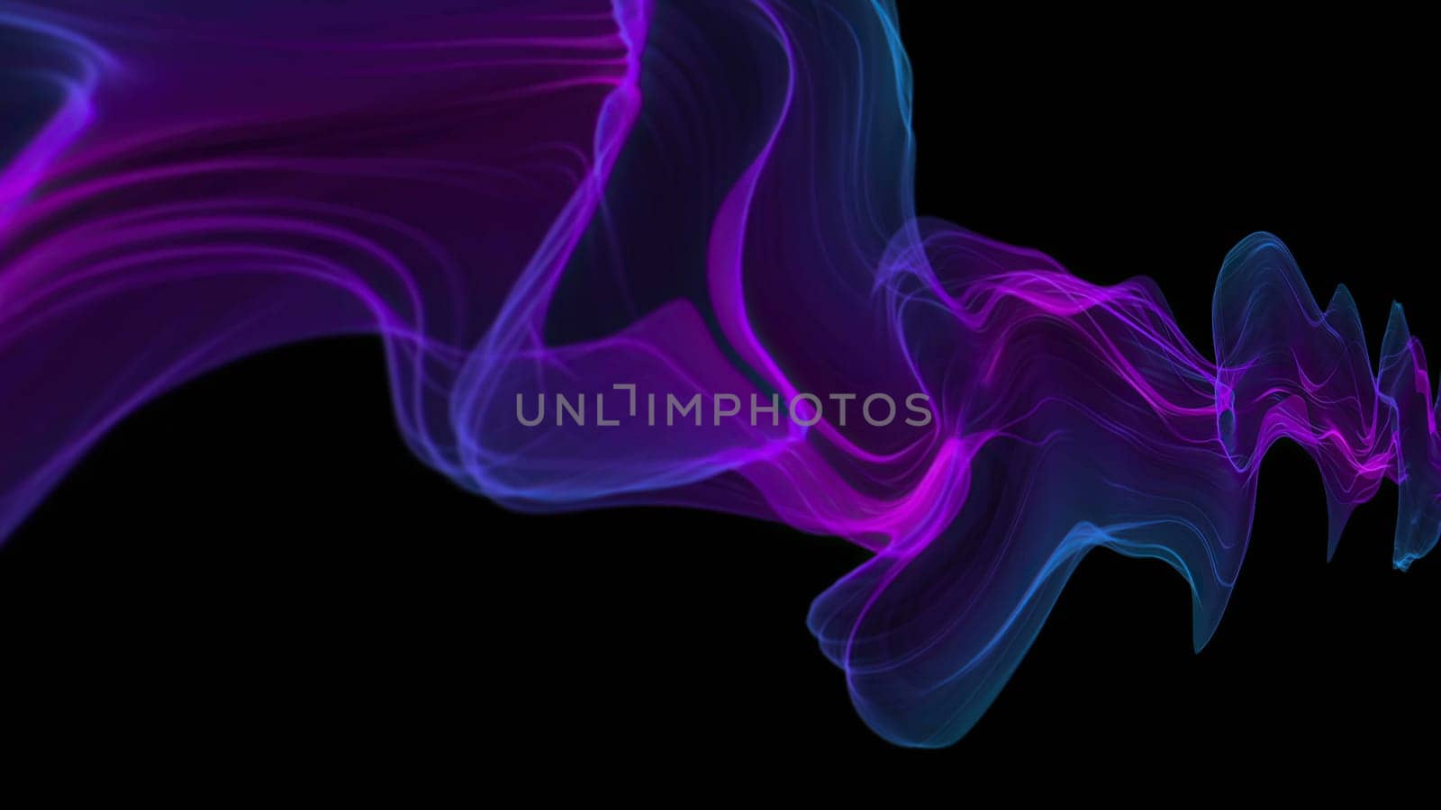 Abstract Digital Wave And Smoke Flow