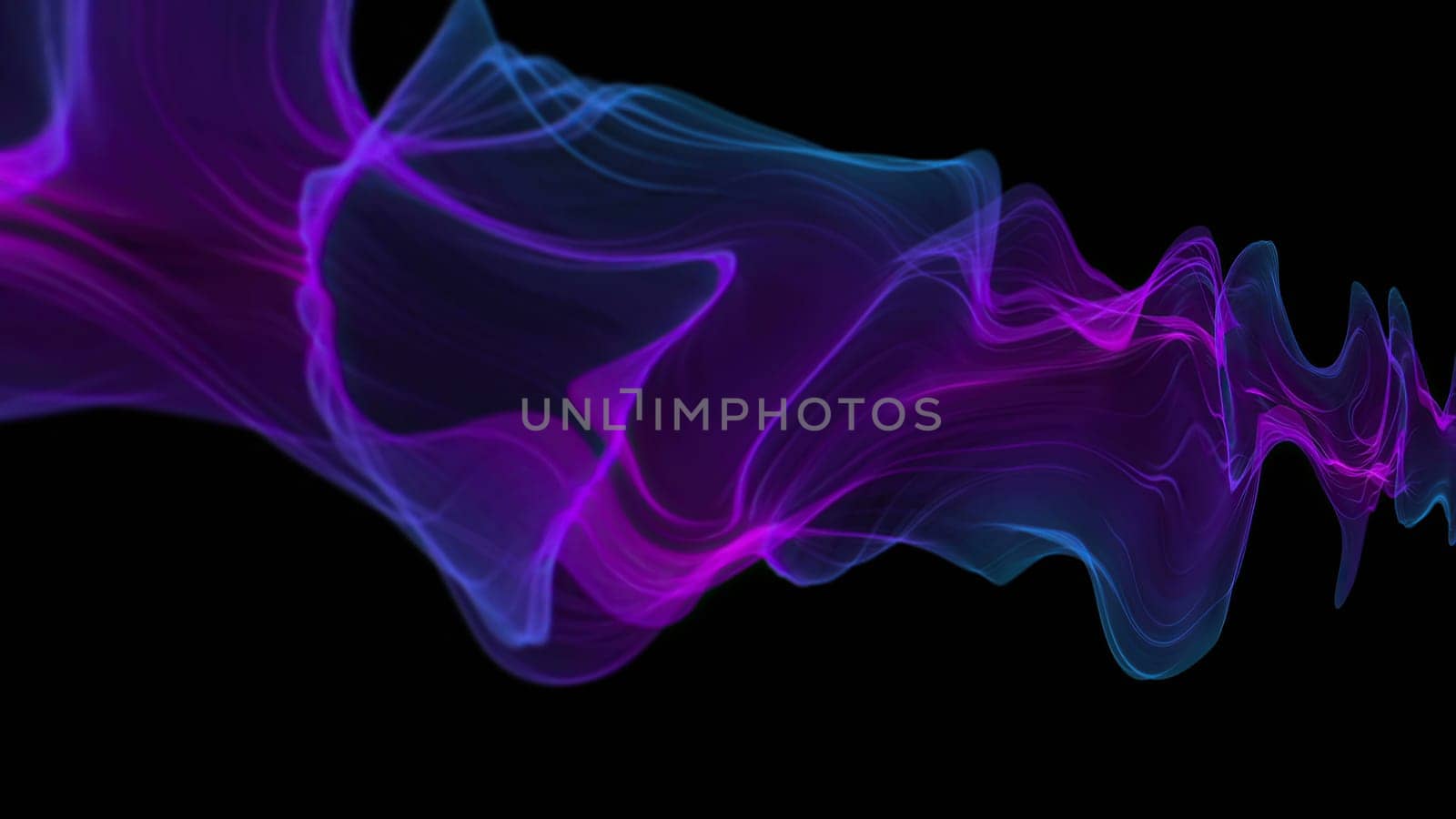 Abstract Digital Wave And Smoke Flow