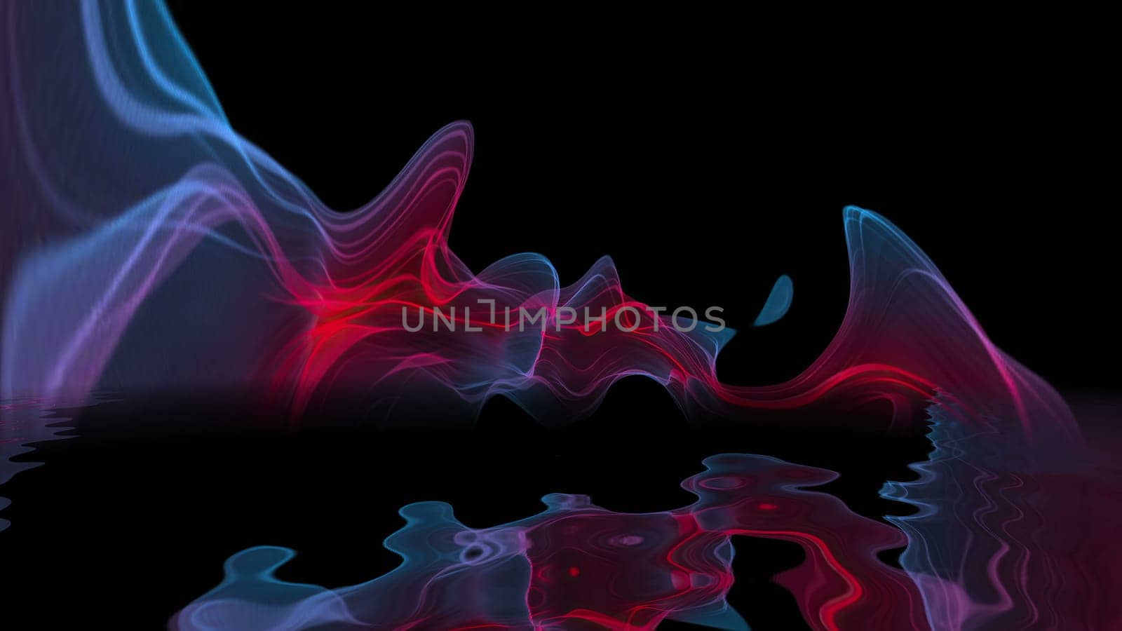 Abstract Digital Wave And Smoke Flow