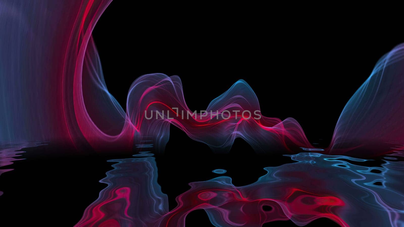 Abstract Digital Wave And Smoke Flow