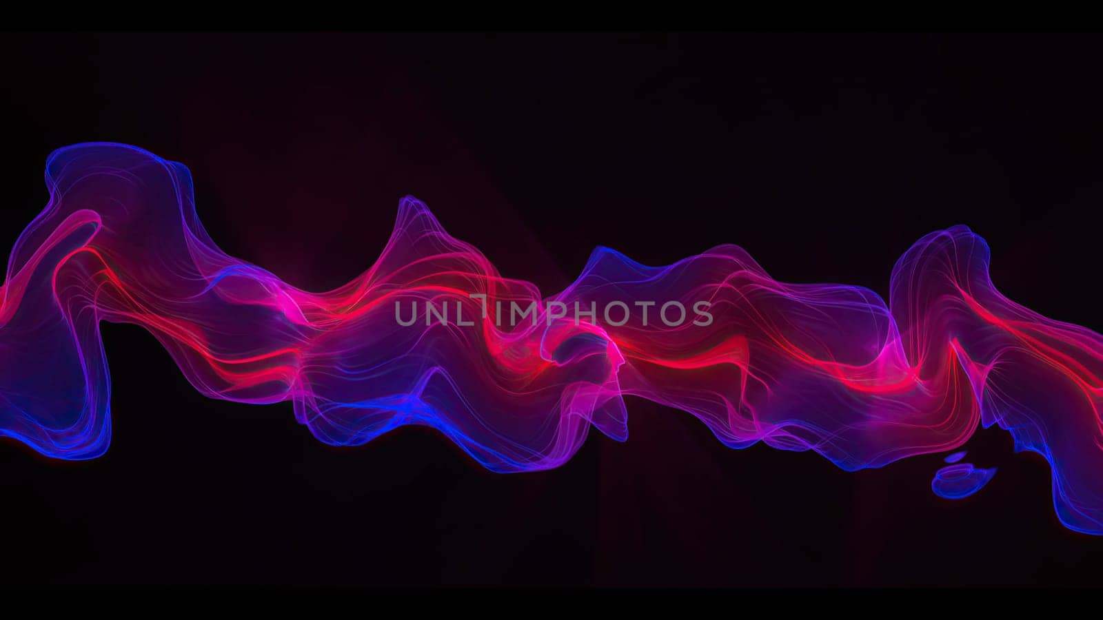 Abstract Digital Wave And Smoke Flow Background