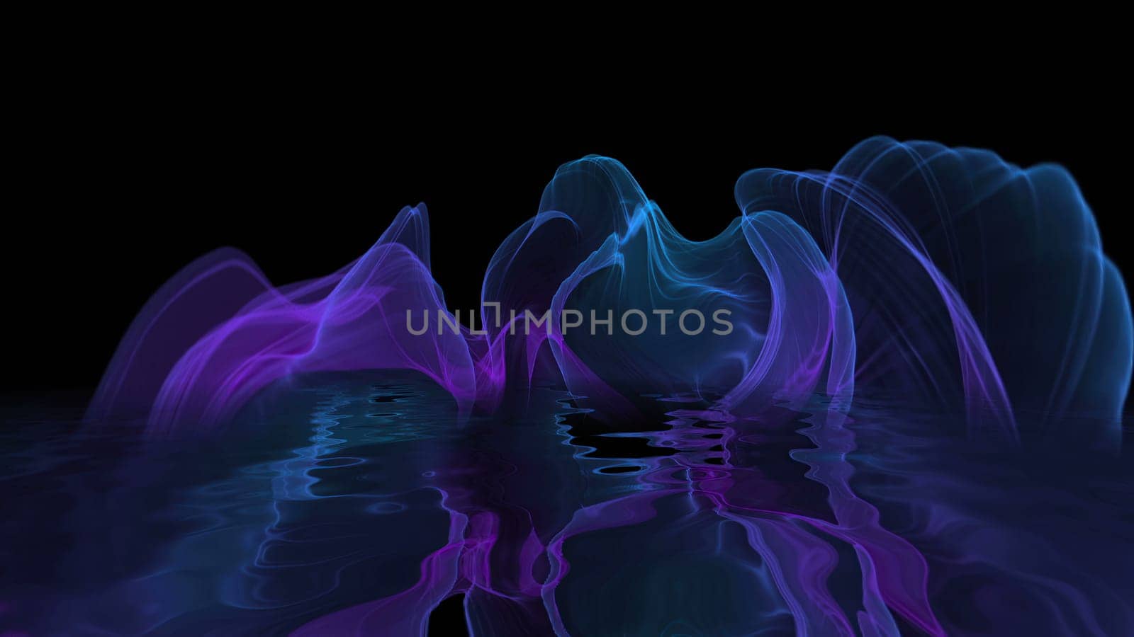 Abstract Digital Wave And Smoke Flow
