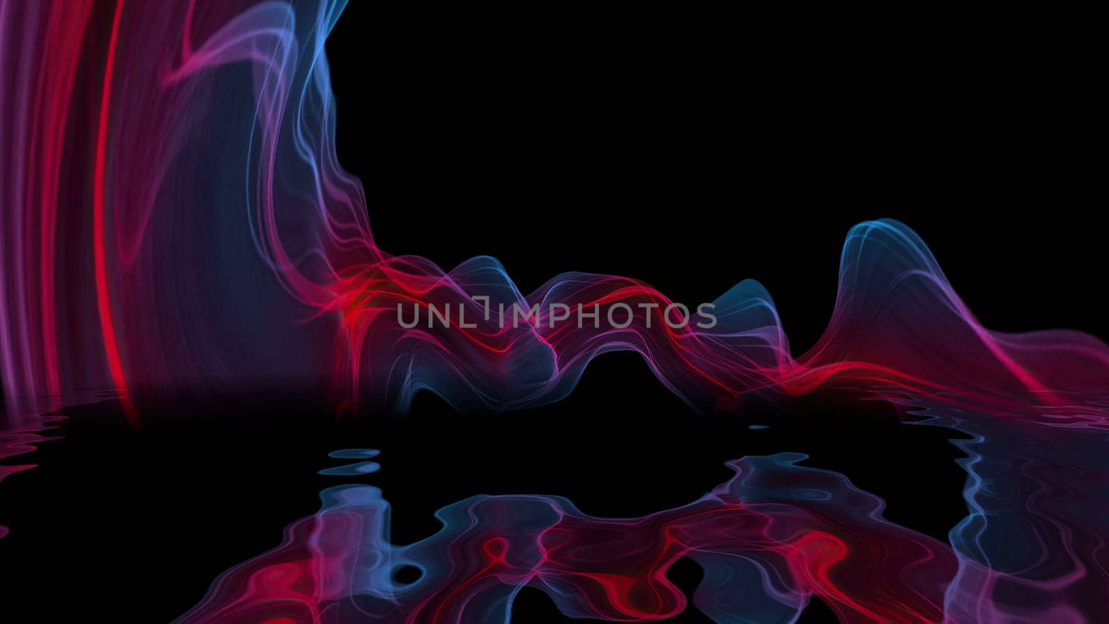 Abstract Digital Wave And Smoke Flow