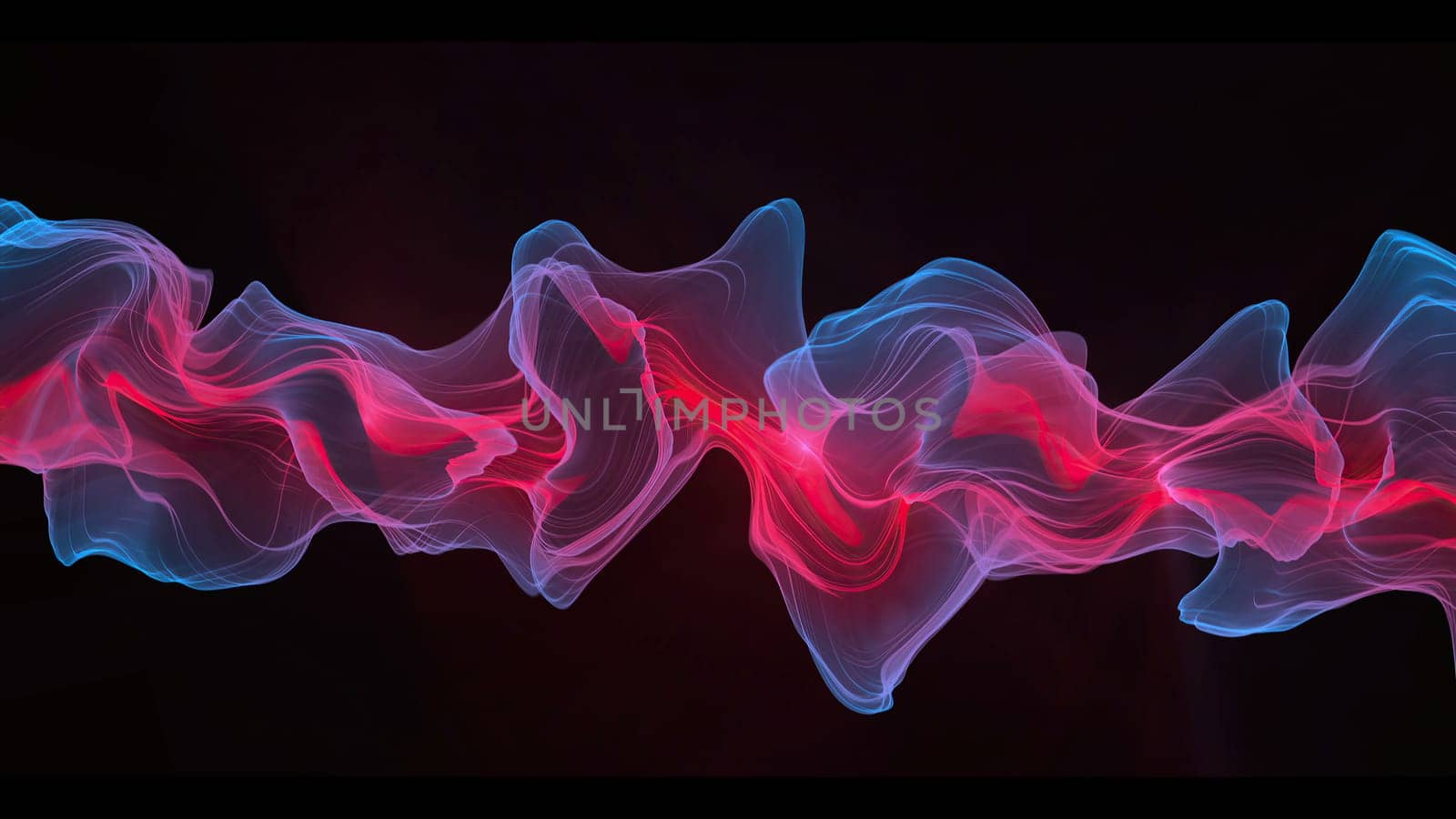 Abstract Digital Wave And Smoke Flow Background