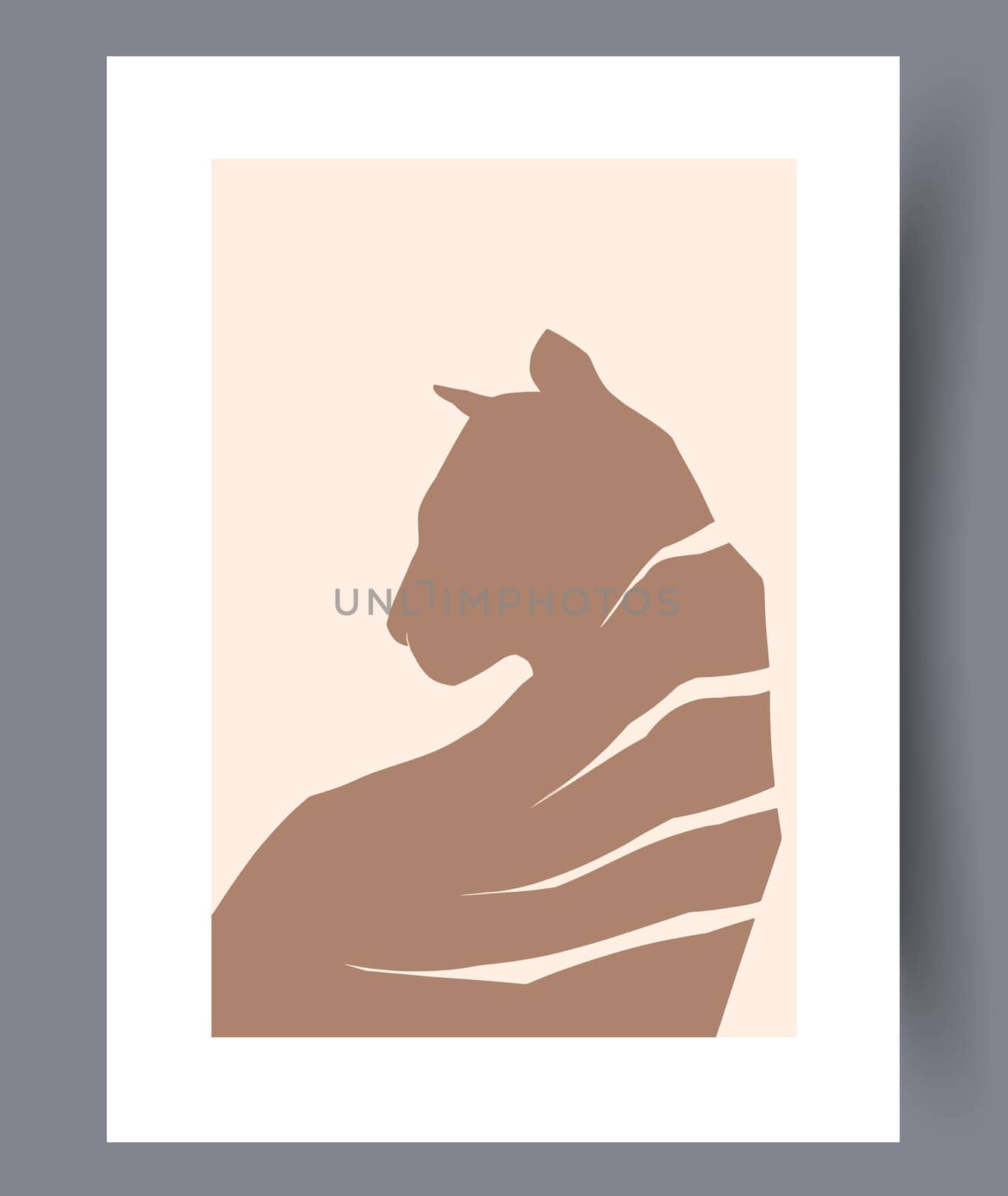 Scandinavian abstract vector print set. Minimalistic abstract wall art background for print. Scandinavian vector style.